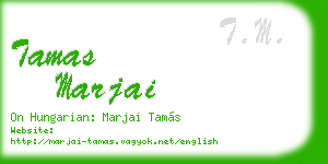 tamas marjai business card